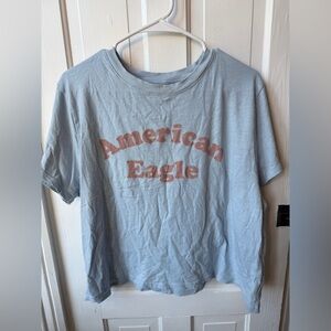 💓⚡️$10 DEALS 
American Eagle Light Blue Cropped T Shirt